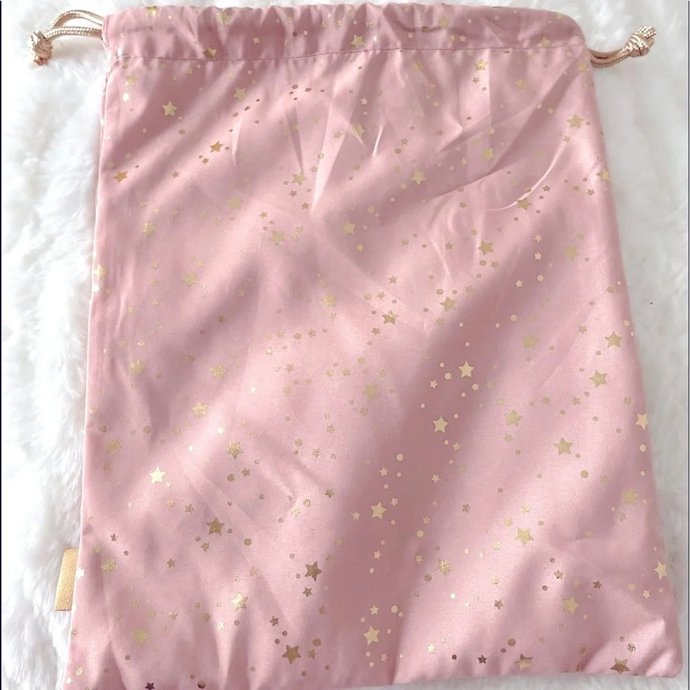 Ipsy ‘Time To Shine’ Sparkly Metallic Blush Pink Cosmetics Glam Bag Pouch